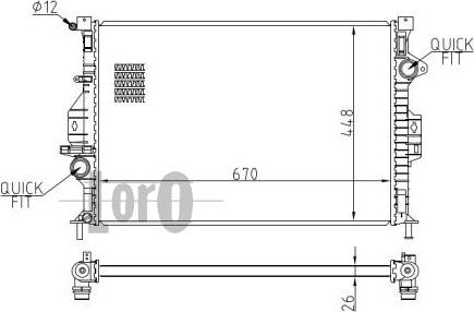 ABAKUS 017-017-0050-B - Radiator, engine cooling www.avaruosad.ee