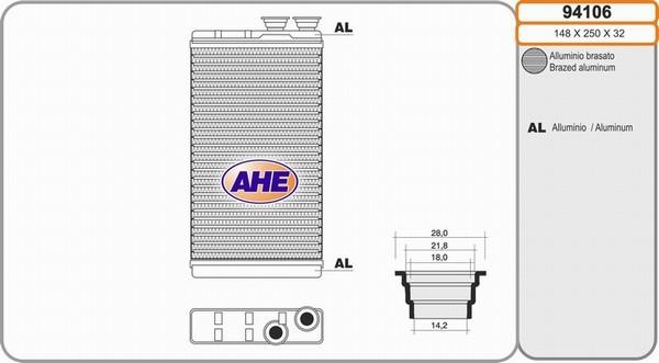 AHE 94106 - Heat Exchanger, interior heating www.avaruosad.ee
