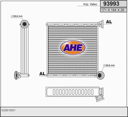 AHE 93993 - Heat Exchanger, interior heating www.avaruosad.ee