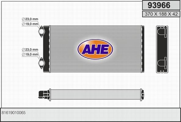 AHE 93966 - Heat Exchanger, interior heating www.avaruosad.ee
