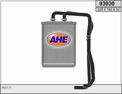 AHE 93930 - Heat Exchanger, interior heating www.avaruosad.ee