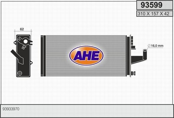 AHE 93599 - Heat Exchanger, interior heating www.avaruosad.ee
