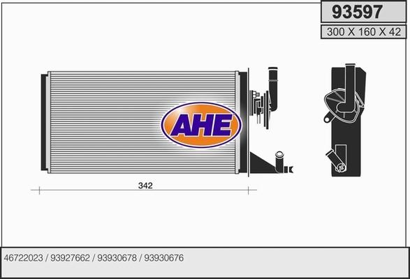 AHE 93597 - Heat Exchanger, interior heating www.avaruosad.ee