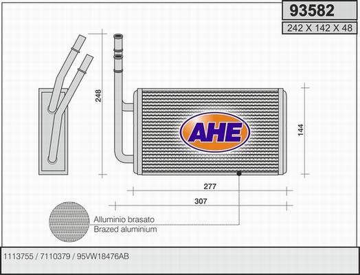 AHE 93582 - Heat Exchanger, interior heating www.avaruosad.ee