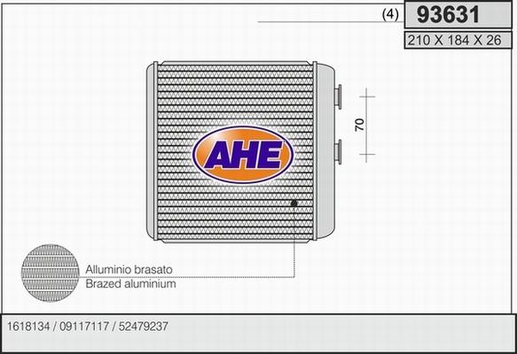 AHE 93631 - Heat Exchanger, interior heating www.avaruosad.ee