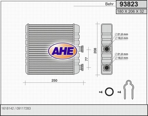AHE 93823 - Heat Exchanger, interior heating www.avaruosad.ee