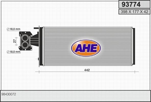AHE 93774 - Heat Exchanger, interior heating www.avaruosad.ee