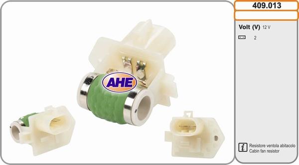 AHE 409.013 - Pre-resistor, electro motor radiator fan www.avaruosad.ee