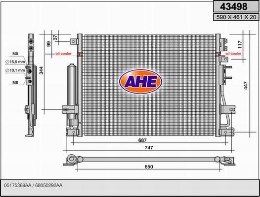 AHE 43498 - Condenser, air conditioning www.avaruosad.ee