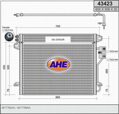 AHE 43423 - Condenser, air conditioning www.avaruosad.ee