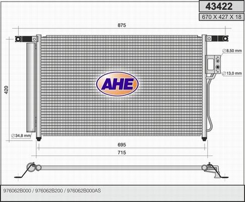 AHE 43422 - Lauhdutin, ilmastointilaite www.avaruosad.ee