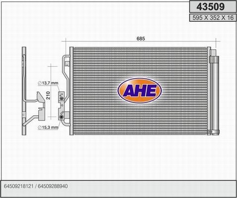 AHE 43509 - Condenser, air conditioning www.avaruosad.ee