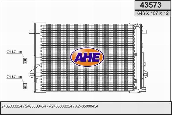 AHE 43573 - Condenser, air conditioning www.avaruosad.ee