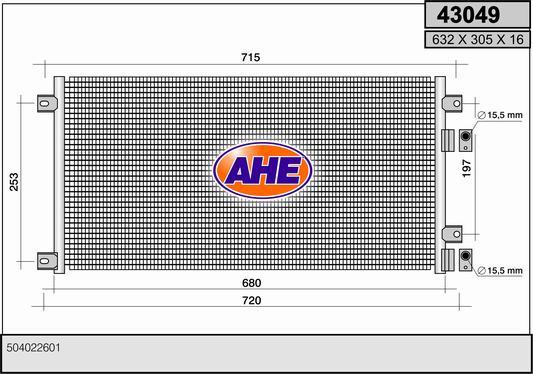 AHE 43049 - Condenser, air conditioning www.avaruosad.ee