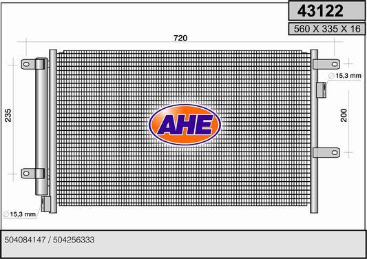 AHE 43122 - Condenser, air conditioning www.avaruosad.ee