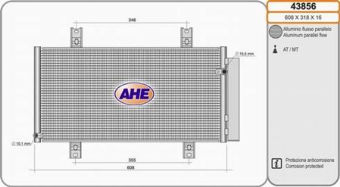 AHE 43856 - Condenser, air conditioning www.avaruosad.ee