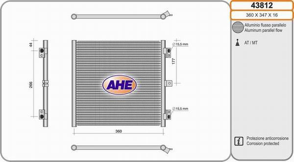 AHE 43812 - Condenser, air conditioning www.avaruosad.ee