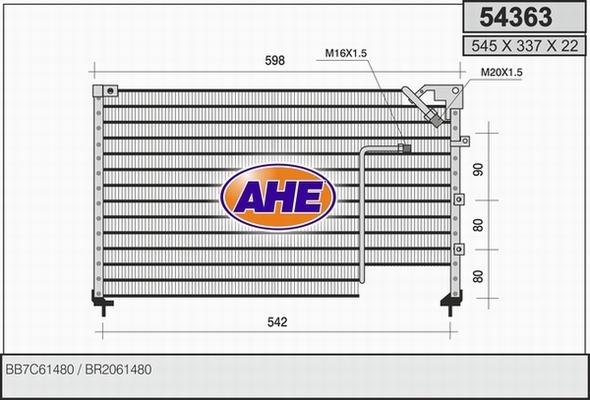 AHE 54363 - Condenser, air conditioning www.avaruosad.ee