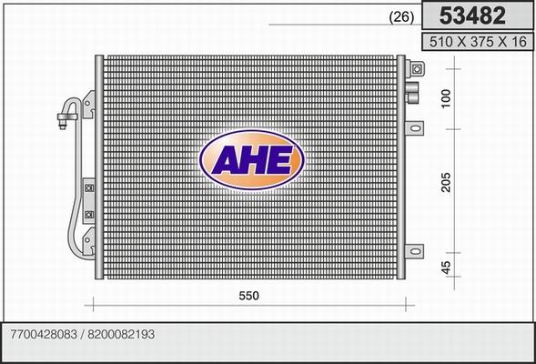 AHE 53482 - Condenser, air conditioning www.avaruosad.ee