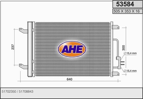 AHE 53584 - Condenser, air conditioning www.avaruosad.ee