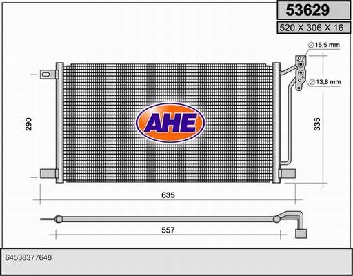 AHE 53629 - Condenser, air conditioning www.avaruosad.ee