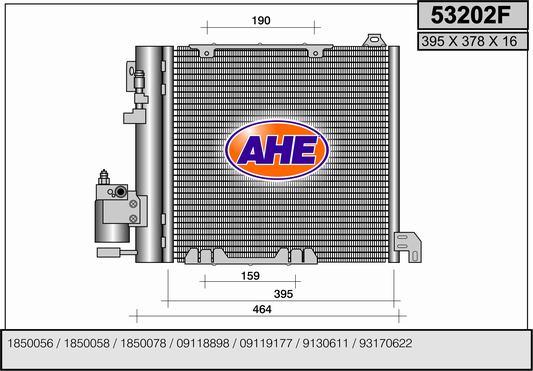 AHE 53202F - Condenser, air conditioning www.avaruosad.ee