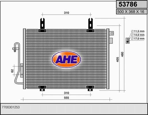 AHE 53786 - Condenser, air conditioning www.avaruosad.ee
