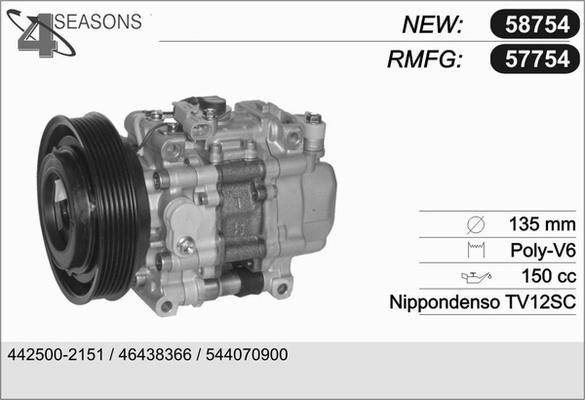 AHE 57754 - Kompressor,kliimaseade www.avaruosad.ee