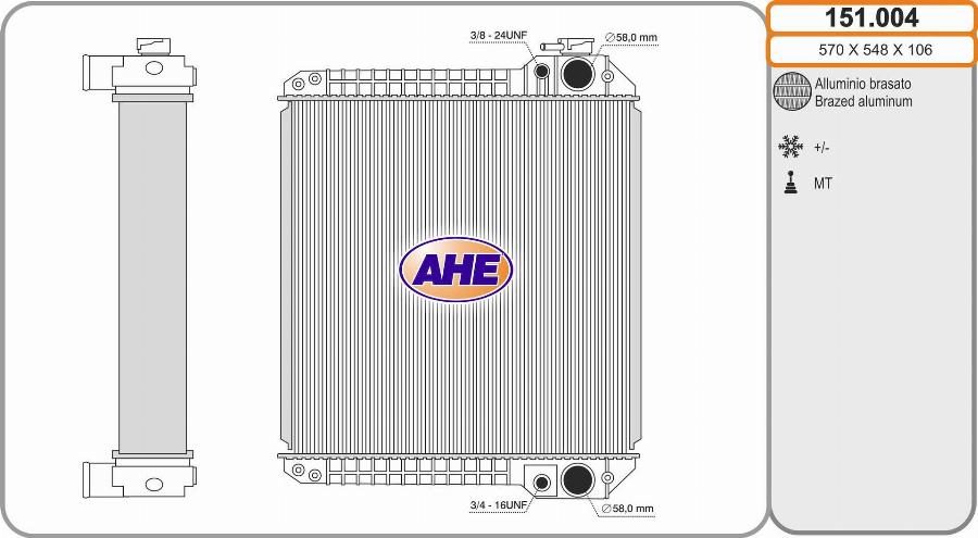 AHE 151.004 - Радиатор, охлаждение двигателя www.avaruosad.ee