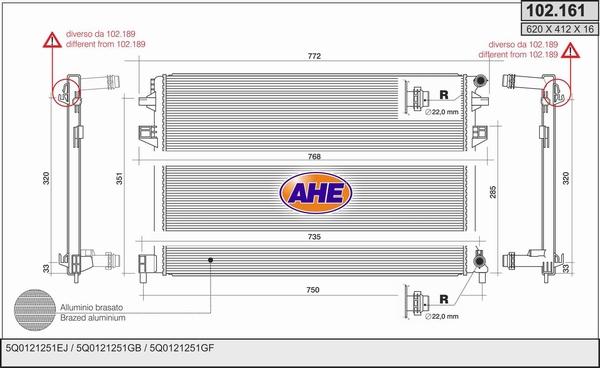 AHE 102.161 - Radiaator,mootorijahutus www.avaruosad.ee