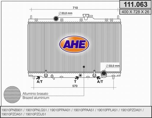 AHE 111.063 - Jäähdytin,moottorin jäähdytys www.avaruosad.ee