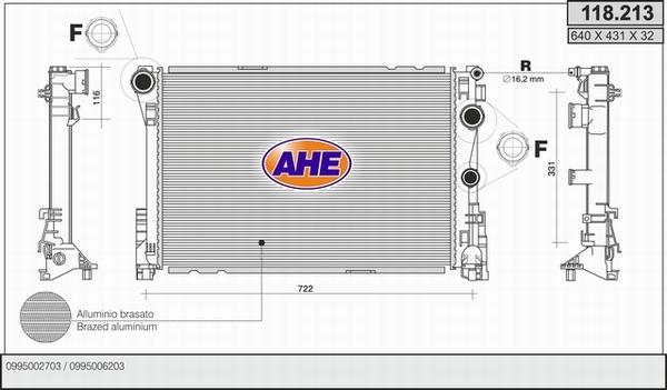 AHE 118.213 - Radiaator,mootorijahutus www.avaruosad.ee