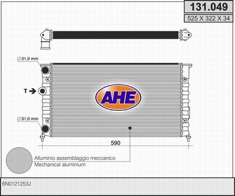 AHE 131.049 - Radiaator,mootorijahutus www.avaruosad.ee