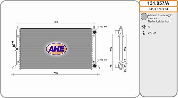 AHE 131.057/A - Radiators, Motora dzesēšanas sistēma www.avaruosad.ee