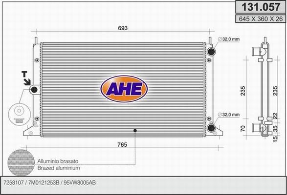 AHE 131.057 - Radiators, Motora dzesēšanas sistēma www.avaruosad.ee