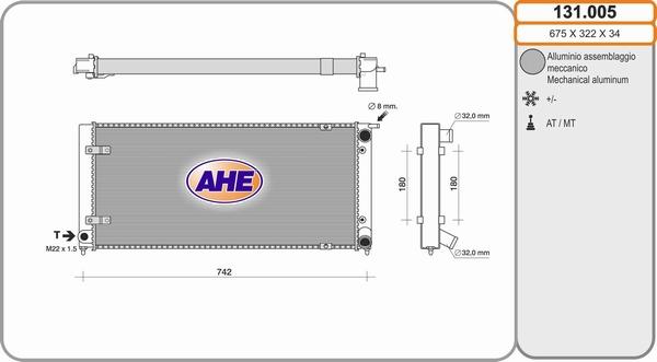 AHE 131.005 - Radiaator,mootorijahutus www.avaruosad.ee