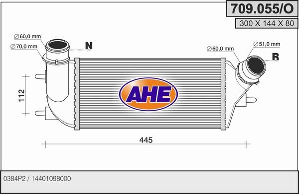 AHE 709.055/O - Kompressoriõhu radiaator www.avaruosad.ee