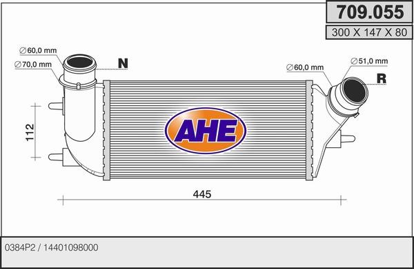 AHE 709.055 - Kompressoriõhu radiaator www.avaruosad.ee