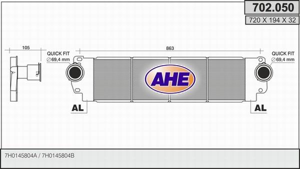 AHE 702.050 - Kompressoriõhu radiaator www.avaruosad.ee