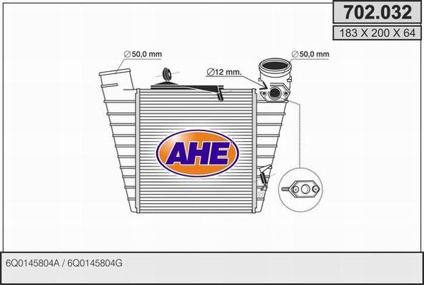 AHE 702.032 - Intercooler, charger www.avaruosad.ee