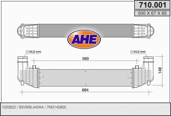 AHE 710.001 - Kompressoriõhu radiaator www.avaruosad.ee