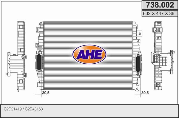 AHE 738.002 - Kompressoriõhu radiaator www.avaruosad.ee