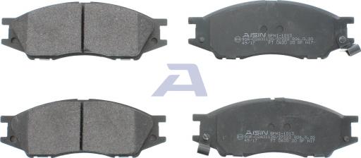 AISIN BPNI-1013 - Bremžu uzliku kompl., Disku bremzes www.avaruosad.ee