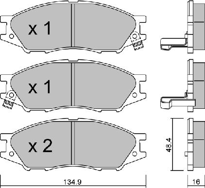 Aisin BPNI-1013 - Bremžu uzliku kompl., Disku bremzes www.avaruosad.ee