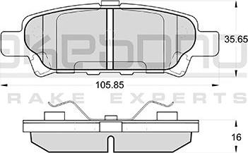 Akebono AN-651WK - Bremžu uzliku kompl., Disku bremzes www.avaruosad.ee