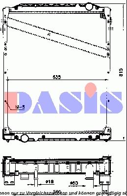 AKS Dasis 460350N - Radiator, engine cooling www.avaruosad.ee