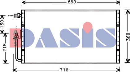 AKS Dasis 132018N - Condenser, air conditioning www.avaruosad.ee