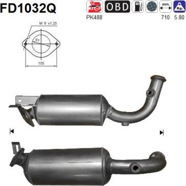 AS FD1032Q - Soot/Particulate Filter, exhaust system www.avaruosad.ee