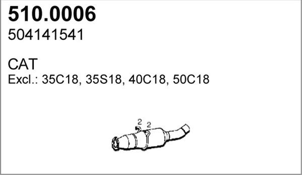 ASSO 510.0006 - Catalytic Converter www.avaruosad.ee