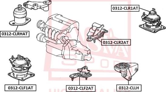 ASVA 0312-CLF2AT - Kronšteins, Motora stiprinājums www.avaruosad.ee